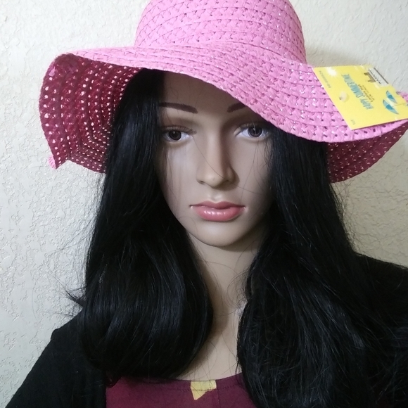 Happy Summer Time Ladies Hat, Pink - Picture 7 of 8